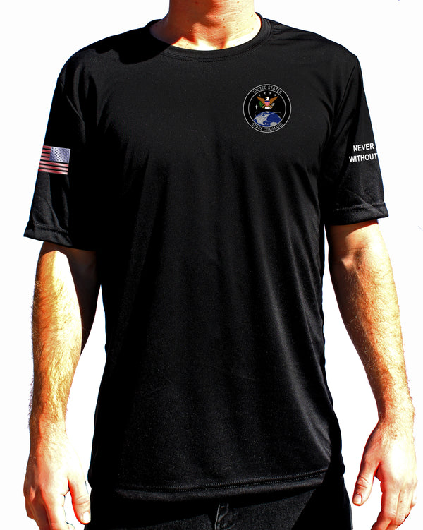 Athletic Performance Black T-Shirt. This shirt IS approved for PT.