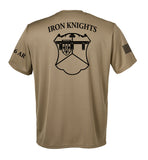 Performance Coyote Tan Closed Mesh Unisex Shirt (Black Design). This shirt is NOT approved for PT