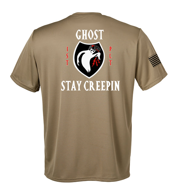 A Co Ghost Performance Coyote Tan Closed Mesh Unisex Shirt. This shirt is NOT approved for PT