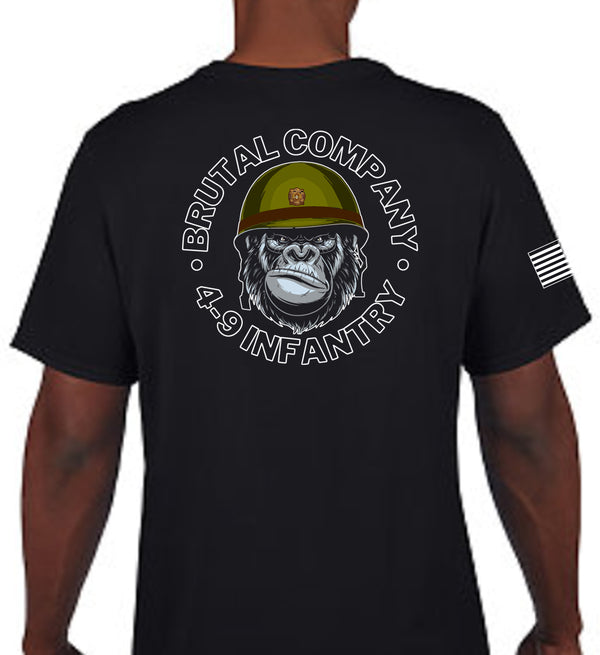 Brutal Company Unisex Performance Short Sleeve PT Shirt (Feels like Cotton). This shirt IS approved for PT.