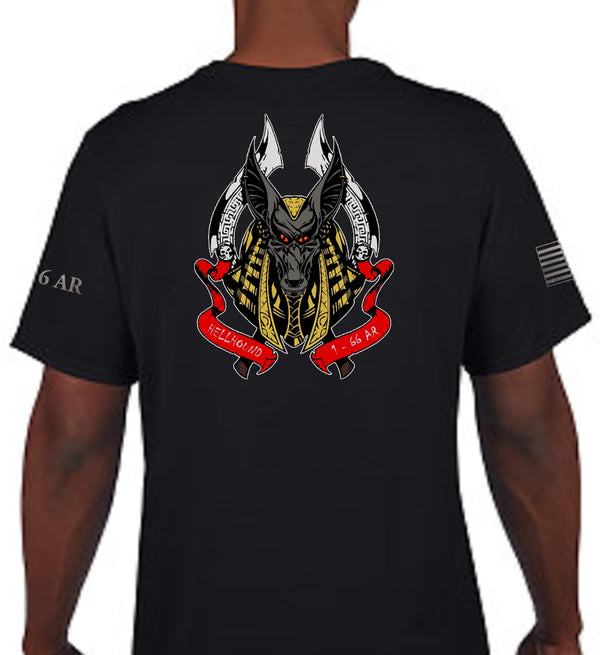 Hellhound Unisex Performance Short Sleeve PT Shirt (Feels like Cotton). This shirt IS approved for PT.