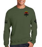 2SBCT Crewneck OD Green Unisex Sweatshirt. This sweatshirt IS Approved for PT