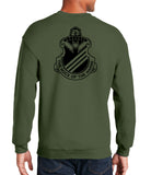 Rock of The Marne - (Black Design on Back) Crewneck Unisex Sweatshirt. Comes in Multiple Colors