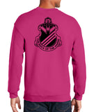 Rock of The Marne - (Black Design on Back) Crewneck Unisex Sweatshirt. Comes in Multiple Colors