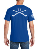 White Front Crest Unisex Short Sleeve Shirt. Comes in Multiple Colors. Not Approved for PT