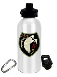 20 oz Stainless Steel Water Bottle with Stem/Straw Top and Spare Lid with Carabiner.