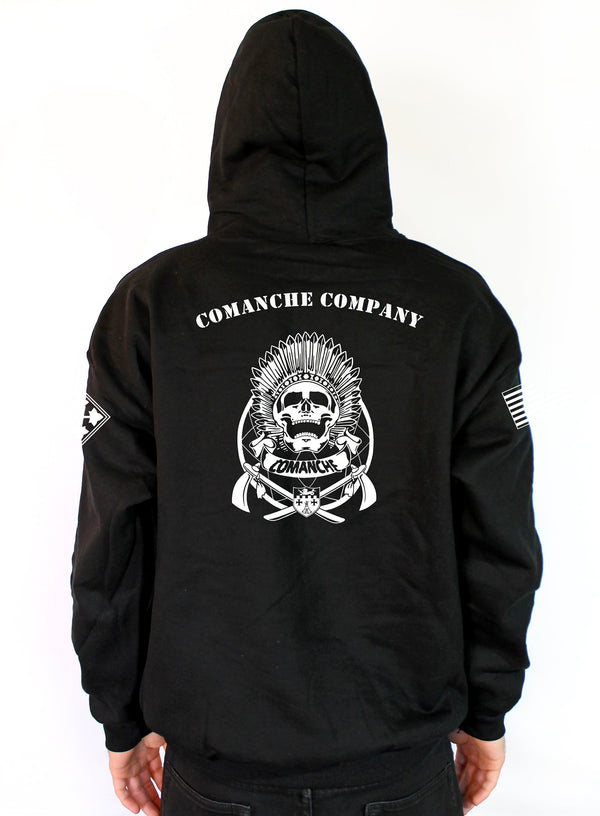 Comanche Company Black Unisex Unit Hoodie Sweatshirt. This is NOT approved for PT. *FREE Liaison Pick up on orders to base only*