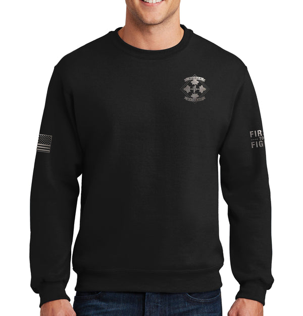 Black on Black Unisex Sweatshirt. This shirt IS approved for PT. *Free Shipping for orders sent to base only*