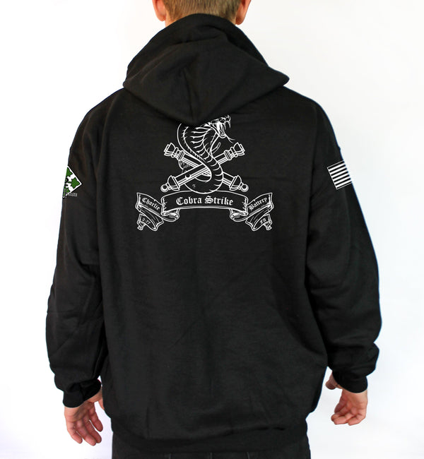 Cobra Strike Black Unisex Unit Hoodie Sweatshirt. This is NOT approved for PT.*Free Liaison pick up for orders sent to base only*