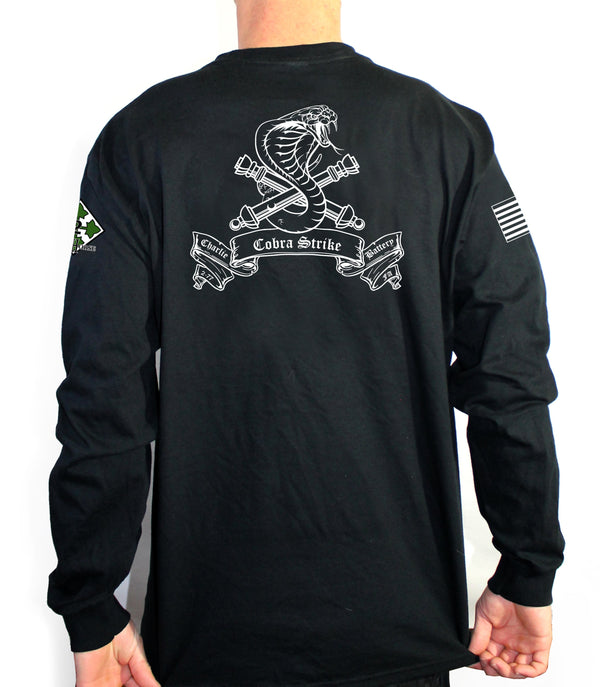 Cobra Strike Long Sleeve Unisex Black PT Shirt. This is approved and can be worn for PT.*Free Liaison pick up for orders sent to base only*