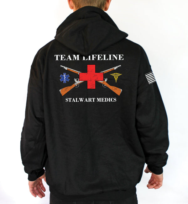 Black Unisex Unit Hoodie Team Lifeline Sweatshirt. This is NOT approved for PT.*Free Liaison Pick-up only- No Free Shipping*