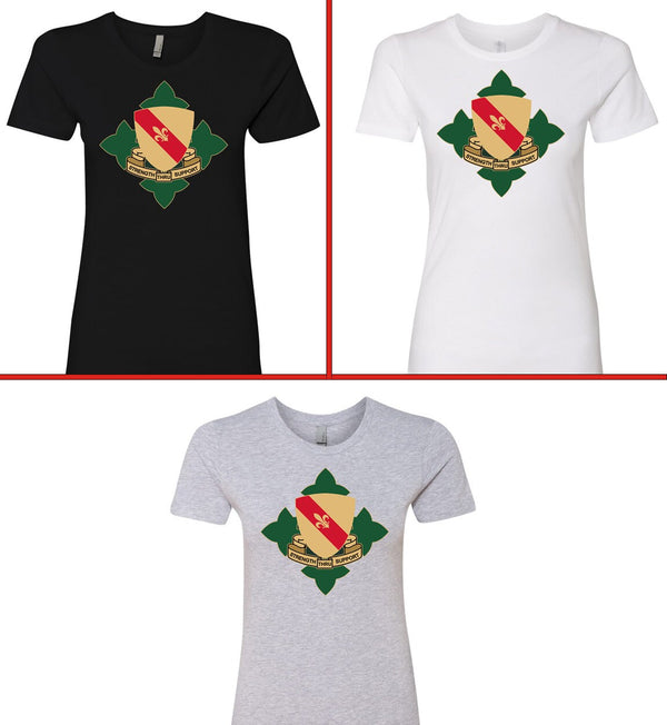 Ladies Cut Ivy Design Shirts In Color Design and Multiple Shirt Colors. . **Free Shipping means for Liaison pick up to base only**