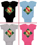 Baby Bodysuit with Ivy Crest and Comes in Multiple Colors. **Free Shipping means for Liaison pick up to base only**