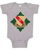 Baby Bodysuit with Ivy Crest and Comes in Multiple Colors. **Free Shipping means for Liaison pick up to base only**