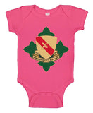 Baby Bodysuit with Ivy Crest and Comes in Multiple Colors. **Free Shipping means for Liaison pick up to base only**