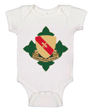 Baby Bodysuit with Ivy Crest and Comes in Multiple Colors. **Free Shipping means for Liaison pick up to base only**