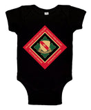 Baby Bodysuit with 4thBSB Color Crest and Comes in Multiple Colors. **Free Shipping means for Liaison pick up to base only**