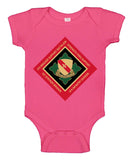 Baby Bodysuit with 4thBSB Color Crest and Comes in Multiple Colors. **Free Shipping means for Liaison pick up to base only**