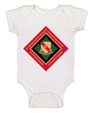 Baby Bodysuit with 4thBSB Color Crest and Comes in Multiple Colors. **Free Shipping means for Liaison pick up to base only**