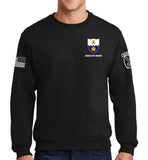 Black 50-50 Poly Blend PT Unisex Sweatshirt. This Sweatshirt is Approved for PT