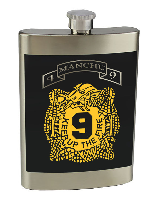 8 oz. Stainless Steel Flask with screw on lid.