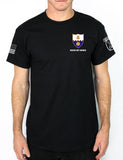 Black 50-50 Cotton Poly Blend PT Unisex Shirt. This shirt is Approved for PT