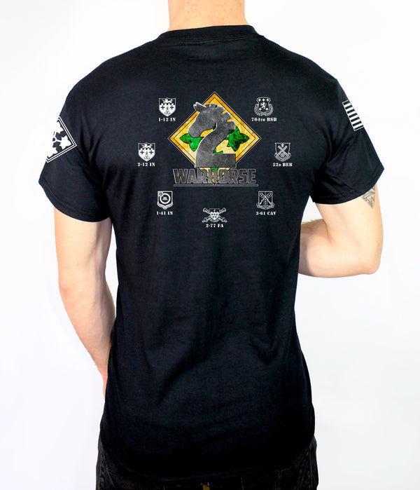 Brigade Black 50-50 Blend Unisex Shirt. This shirt is approved for PT