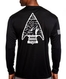 3rd SQDN Crest Polyester Unisex Long Sleeve Shirt. Approved for PT.  **Must pick up in person for Free Shipping**