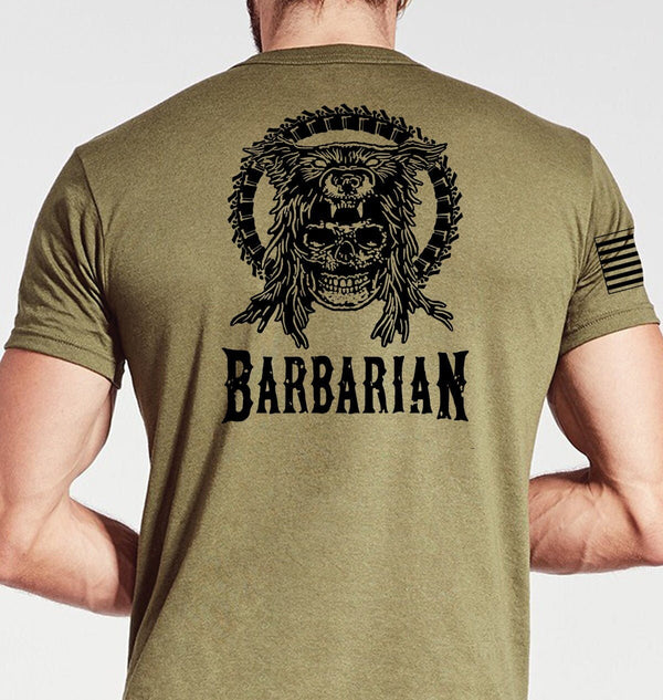 Barbarian Coyote Tan Unisex Shirt. This shirt is NOT approved for PT *Free Liaison pick up for orders sent to base only*