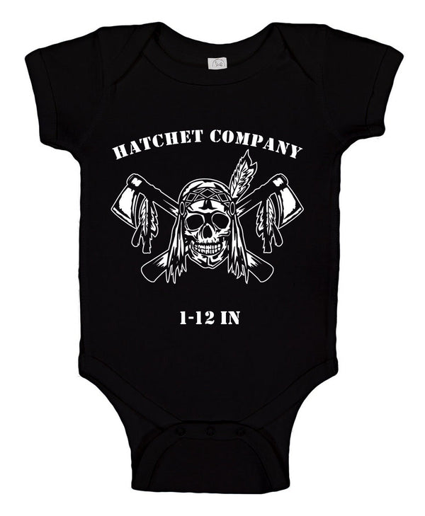 Hatchet Baby Bodysuit in Multiple Sizes.  **Free Shipping for Orders Sent with Liaison to base only**