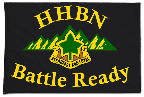 Flag with HHBN Crest. One Sided with Grommets *Free Shipping means the Liaison will Pick-up orders and bring them back to Base only*