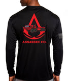 Assassin Long Sleeve PT Performance Unisex Shirt. This shirt is approved for PT. **Free Shipping means for Liaison pick up to base only**